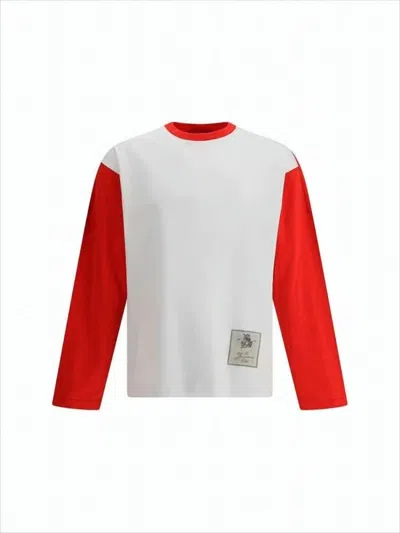JACQUEMUS COLOR-BLOCK LONG-SLEEVE T-SHIRT WITH LOGO ACCENTS