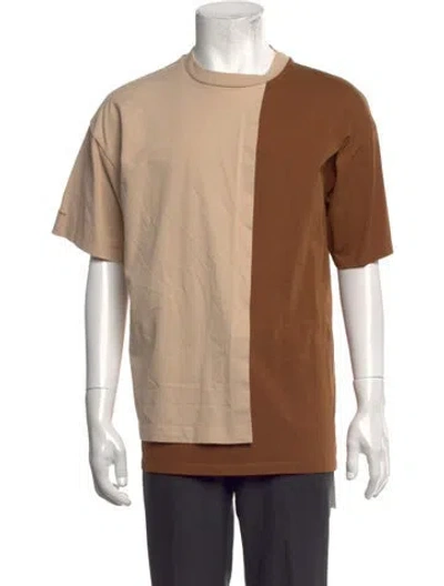 Pre-owned Jacquemus Colorblock Pattern Crew Neck T-shirt In Neutrals