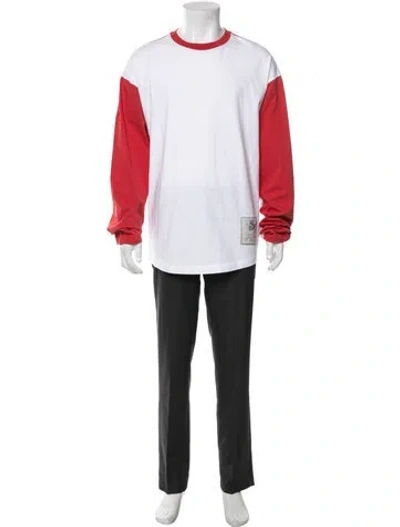 Pre-owned Jacquemus Colorblock Pattern Crew Neck T-shirt In Red