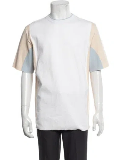 Pre-owned Jacquemus Colorblock Pattern Crew Neck T-shirt In White