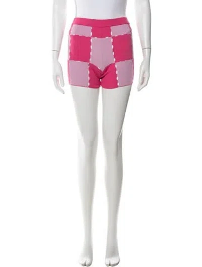 Pre-owned Jacquemus Colorblock Pattern Mini Shorts In Pink