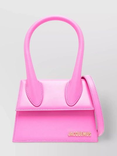 JACQUEMUS COMPACT LEATHER TOTE BAG