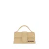 Jacquemus Compact Rectangular Suede Bag With Adjustable Strap And Gold Hardware In Multi