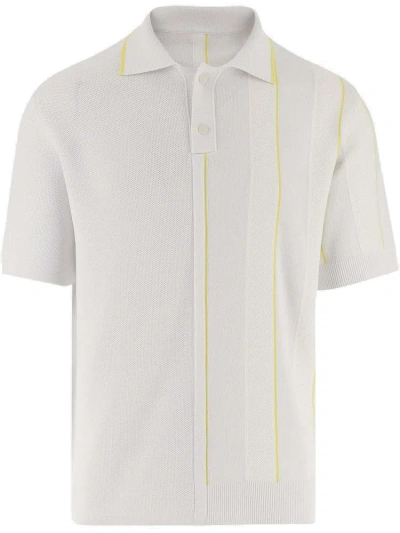 Jacquemus Le Polo Jeugo Striped Polo Shirt In White