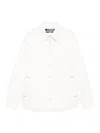 Jacquemus Shirt Jacket With Contrast Stitching In White
