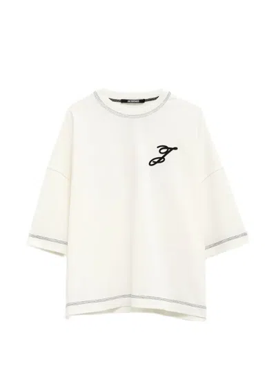 Jacquemus Three-quarter Sleeve T-shirt In White