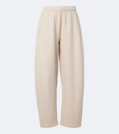 Jacquemus Corso Cotton Fleece Sweatpants In Neutral