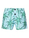 Jacquemus Le Maillot Puntini Light Blue Swimsuit With Elastic Waist And All-over Print In Tech Fabric Man In Blue