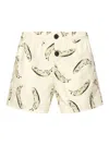 Jacquemus Banana Print Swimsuit Puntini Pattern In Yellow