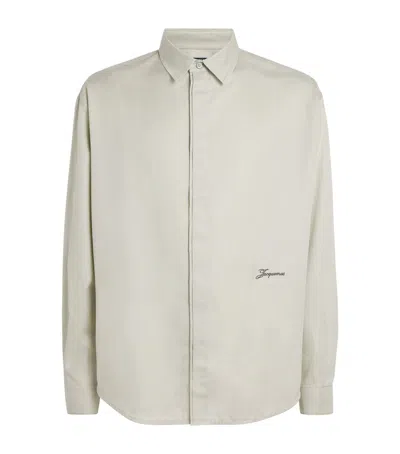 Jacquemus Cotton '50s Logo Simon Shirt In Neutral