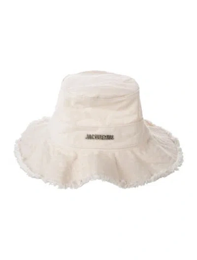 Pre-owned Jacquemus Cotton Adjustable Bucket Hat In Neutrals