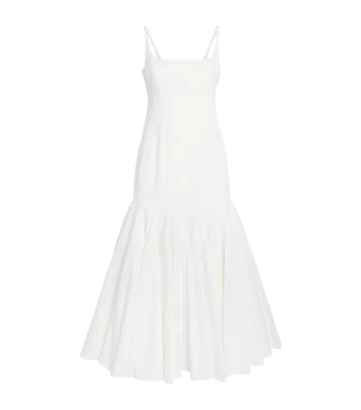 Jacquemus Cotton Agave Midi Dress In White