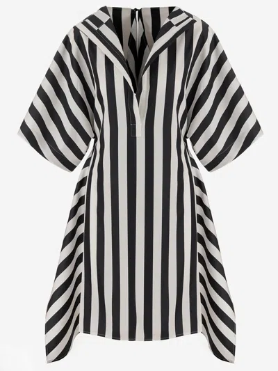 Jacquemus Womens Jacquard Medium Stripes Moisson Striped Cotton And Silk Tunic In Multi