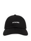 Jacquemus Black Baseball Cap With Logo In Black
