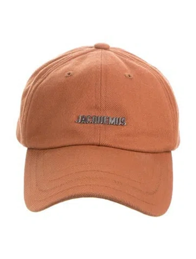 Pre-owned Jacquemus Cotton Baseball Cap In Orange