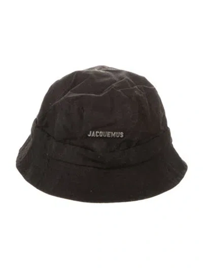 Pre-owned Jacquemus Cotton Beaded Boonie Hat In Black