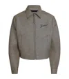 Jacquemus Mens Navy Canevas De-nimes Boxy-fit Canvas Jacket In Brown