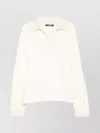 Jacquemus Men Ribbed Sweater With Polo Collar In Neutral