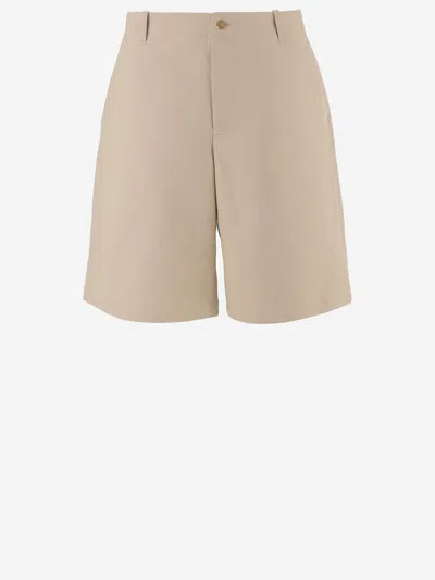 Jacquemus Cotton Blend Shorts In Neutral