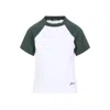 Jacquemus Cotton Blend T-shirt With Contrasting Raglan Sleeves In Green