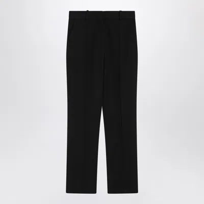 Jacquemus Cotton Blend Tailored Trousers With Slim Leg In Black
