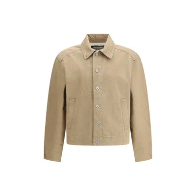 Jacquemus Beige Cotton Denim Jacket In Brown