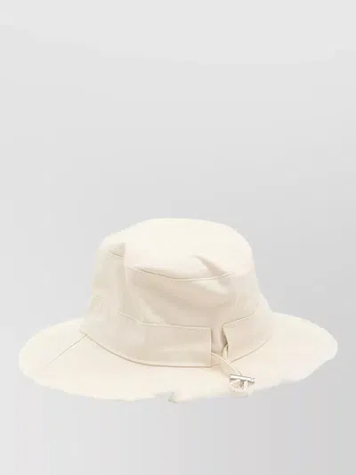 Jacquemus Cotton Bucket Hat In Neutral