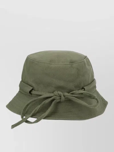 Jacquemus Cotton Bucket Hat In Green