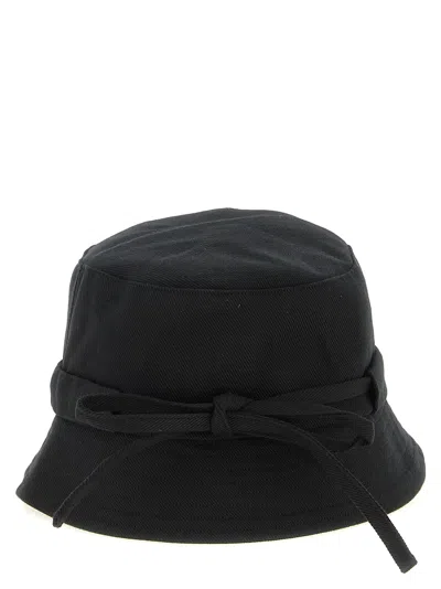Jacquemus Cotton Bucket Men's Hat In Black