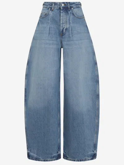 Jacquemus Cotton Denim Jeans In Blue