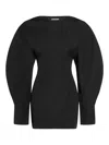 Jacquemus Shirt Dress Featuring Adjustable Belt In Black