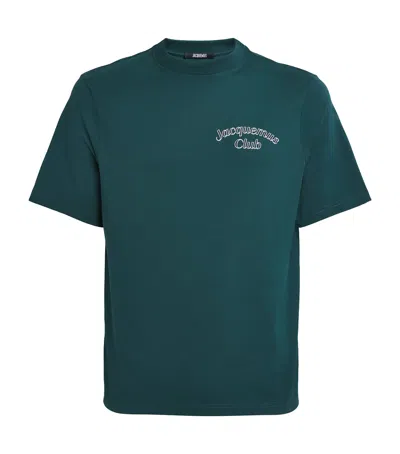JACQUEMUS COTTON EMBROIDERED CLUB T-SHIRT