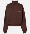 Jacquemus Grosgrain Sweatshirt With Turtleneck In Brown