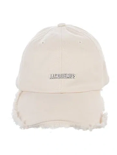Pre-owned Jacquemus Cotton Frayed Trucker Hat In Neutrals