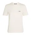 Jacquemus Womens Light Beige 2 Le T-shirt Grosgrain-logo Cotton-jersey T-shirt In Neutral