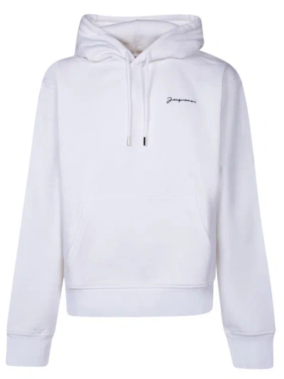 Jacquemus Cotton Hoodie In White