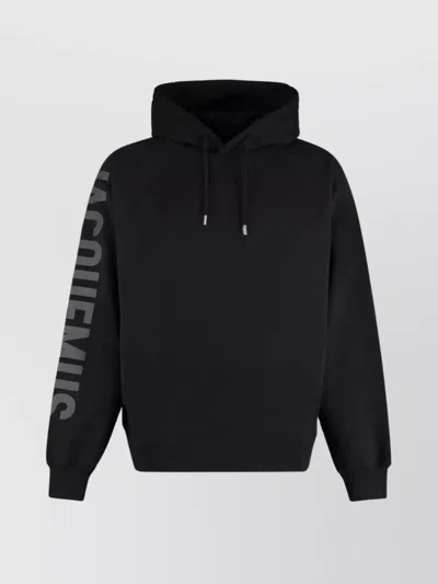 JACQUEMUS COTTON HOODIE WITH HOOD AND POCKETS