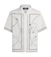 Jacquemus Dog Embroidered Collar Graphic Print Shirt In White