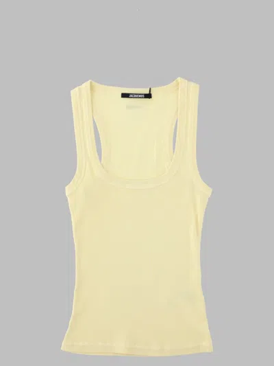 Jacquemus Cotton Jacquard-style Top In Yellow