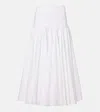 Jacquemus Cotton Triana Midi Skirt In White