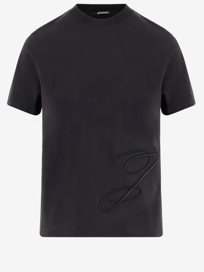 Jacquemus Cotton Jersey T-shirt In Black