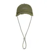 Jacquemus Cotton La Casquette Cap In Green
