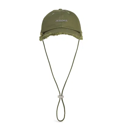 Jacquemus Cotton La Casquette Cap In Green