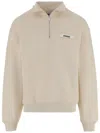 Jacquemus Men The Gros Grain Logo Sweatshirt In Gold