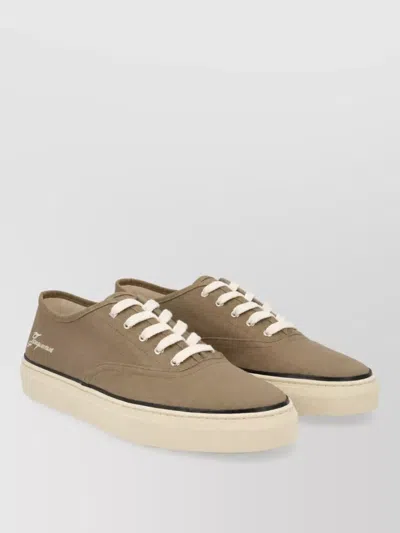 Jacquemus Cotton Lace-up Sneakers In Green