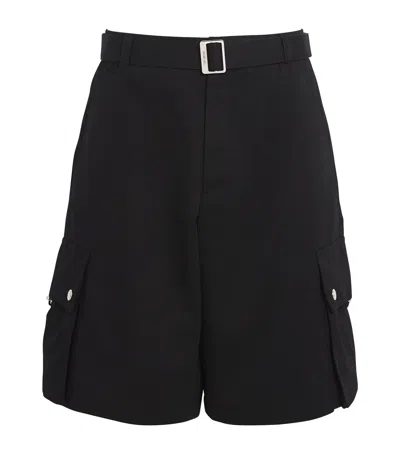 JACQUEMUS COTTON-LINEN CARGO SHORTS 