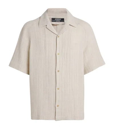 JACQUEMUS COTTON-LINEN SHIRT