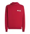 Jacquemus Men Le Hoodie Grosgrain Hooded Sweatshirt In Red