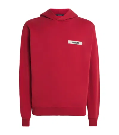 JACQUEMUS COTTON LOGO HOODIE