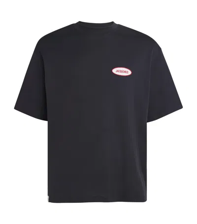 JACQUEMUS COTTON LOGO PATCH T-SHIRT
